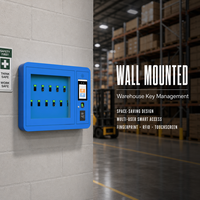 Armoire de gestion de clés murale à commande intelligente avec enregistrement numérique, traçabilité en temps réel, accès par empreinte digitale RFID et écran tactile