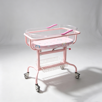Lit d'hôpital pédiatrique bleu pour nourrissons, lit standard pour enfants, berceau pour nouveau-nés, cadre en acier anti-corrosion, berceau pour bébé