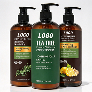 Après-shampoing hydratant et adoucissant à la kératine hydrolysée, huile d'arbre à thé et essence de romarin, marque privée OEM, pour réparer et fortifier les racines des cheveux - Product Image 5