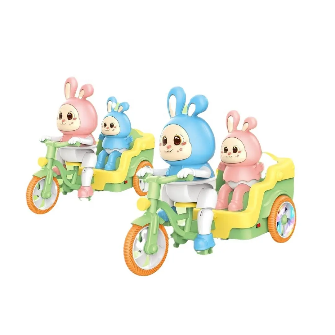Grosir bebek suara musik ringan anak-anak listrik sepeda motor anak roda tiga bayi bebek kuning mainan listrik anak-anak