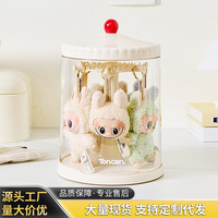 Labubu – Rangement multi-usage moderne et luxueux en plastique PS transparent, écologique, anti-poussière et anti-humidité, capacité 10-20L