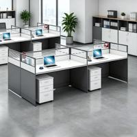 Meubles de bureau modernes, postes de travail informatiques, cloisons, table de bureau pour 4 personnes, bureau pour 2 à 8 personnes, utilisation au bureau ou à domicile