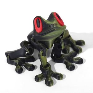 Modèle de grenouille magnétique imprimé en 3D avec des yeux réalistes, ornement décoratif animalier pour enfants, jouet - Product Image 5