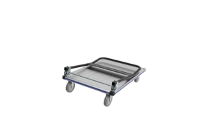 भारी शुल्क 250 किलोग्राम एल्यूमीनियम प्लेटफॉर्म हाथ ट्रक हाथ ट्रॉली बड़े आकार के मंच और चार पहियों के साथ - Product Image 4