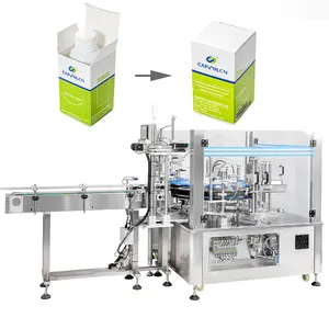 Semi-Automatic Small Vertical Bottle Tube Carton Box Cartoning Machine Paper Box Filling Sealing Packing Cartoning Machine