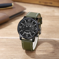 Nouvelle montre à quartz pour homme, sportive et décontractée, avec cadran en verre bleu clair