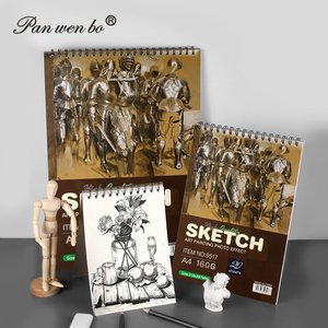 Panwenbo thiết kế mới A3 A4 A5 kích thước 160 GSM 20 Sheets phác thảo bản vẽ cuốn sách phác thảo cuốn sách vẽ giấy phác thảo - Product Image 6
