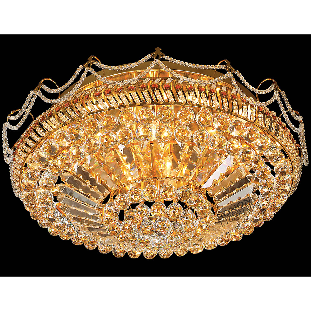 Hotel Luxury Chandelier Ceiling Lamp Beads Modern Led AC Powered Surface Mounted Ceiling Lights Hanging Living Room Home Office