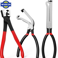 Jeu de pinces de déconnexion électriques automobiles en acier au carbone de 8 pouces, pinces droites et coudées pour le retrait des connecteurs de voiture