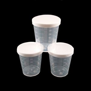 15/20/30ml स्पष्ट प्लास्टिक मापने कप स्नातक की उपाधि उपाय बीकर मापने कप सफेद Lids के साथ - Product Image 2