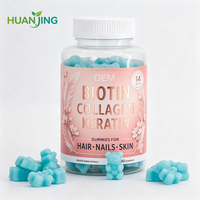 Gummies à la biotine pour cheveux, peau et ongles, soutien nourrissant pour la peau, 60 unités, complément alimentaire OEM