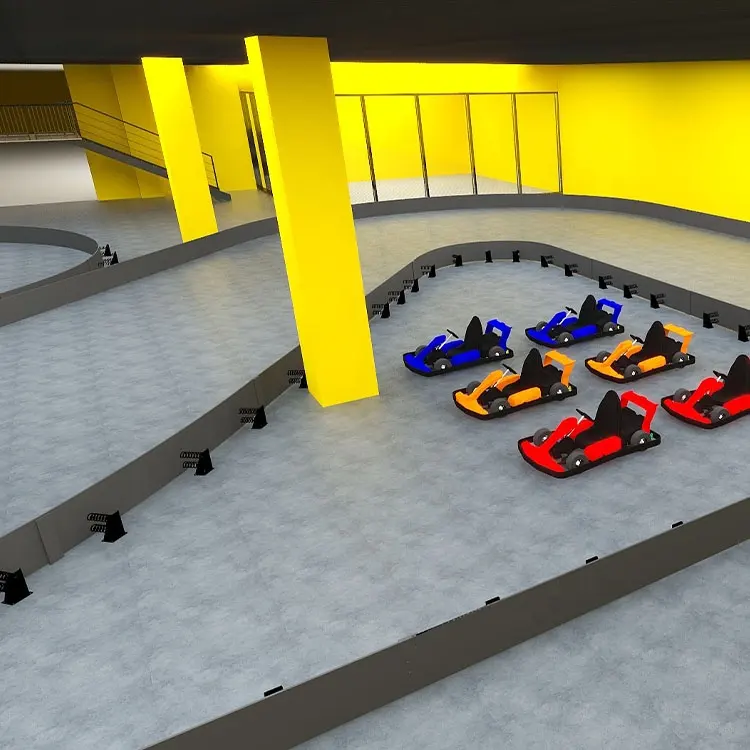 2023 New Product Sample HVFOX Indoor Barrier Racing Go Cart Track Race Track Barrier Go Kart Tracks