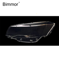 Lentille de phare Bimmor pour Peugeot 508 2015-2018 phares couvercle de lentille en verre coque en plastique Transparent remplacement de phare