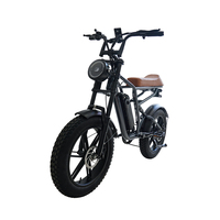 Vélo Électrique Rétro Cruiser en Stock Local aux États-Unis, Batterie Cachée 48V, Selle en Cuir Unique, Pneus Tout-Terrain Larges, E-bike