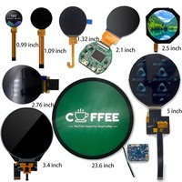 Layar LCD Bulat ZKDisplay 0.99 1.09 1.28 1.32 2.1 2.5 2.76 3.0 3.4 5.0 23.6 Inci Tft Layar Sentuh Lingkaran SPI MCU RGB dengan Papan Hmi