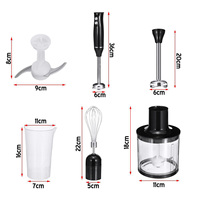 RESONKO Mixeur Électrique Portable 4-en-1 pour la Maison, Vitesse Variable, 500W, Capacité 0,5L, Classe Énergétique A, Modèle HB031