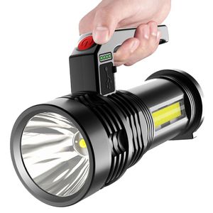 Lampe torche LED 12W rechargeable à intensité variable, portable pour l'extérieur, éclairage d'urgence, torche à main - Product Image 1
