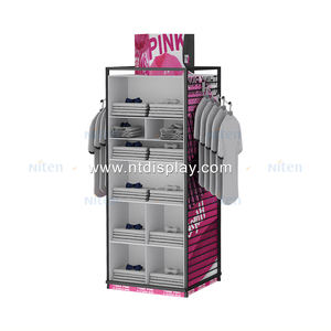 Lemari Kaca Pakaian Desain Mode Lemari Kaca Dipasang Rak Toko Pakaian Olahraga Rak Pajangan Pakaian Pakaian Berdiri untuk Promosi - Product Image 3