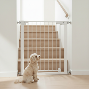 Barrière de sécurité pour bébé en métal, facile à installer, pour escalier, fixation par pression, barrière de sécurité pour enfant - Product Image 1