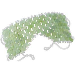 Masque pour les yeux en jade 100% pierre précieuse naturelle pour la thérapie anti-âge par la chaleur et la fraîcheur - Product Image 1