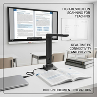 A3/A4 Größe USB2.0 8 13 16MP Hochgeschwindigkeits-Tragbarer Kunststoff-Autofokus Faltbarer LED Buch- & Dokumentenscanner Visueller Präsentator Lagerware