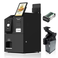 Kiosque de restauration rapide avec support multi-devises, lecteur de QR code, lecteur de codes-barres en option, fonction SDK, système d'exploitation Android 11, 8 Go de RAM, utilisation en intérieur
