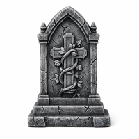Ornement de croix funéraire vieillie WeiVista, statue en résine gothique, exportateur, décoration de jardin pour Halloween