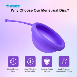 Kit de disque menstruel Furuize pour les soins féminins, conçu pour être retiré comme des tampons - 100% <span class=keywords><strong>silicone</strong></span> de qualité médicale - Product Image 6