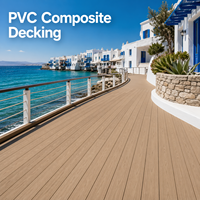 Système de terrasse modulaire en composite WPC de taille standard VMKON, facile à installer, planches de terrasse en composite