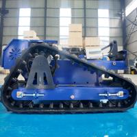 Robot tondeuse à gazon sur chenilles en caoutchouc avec moteur à essence quatre temps pour usage domestique, ranch et outils de jardinage haute performance
