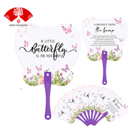 Kipas Tangan Pernikahan untuk Tamu, Kipas Plastik Dekoratif Grosir, Souvenir Pernikahan, Terima Kasih untuk Upacara, Pesta Bridal Shower