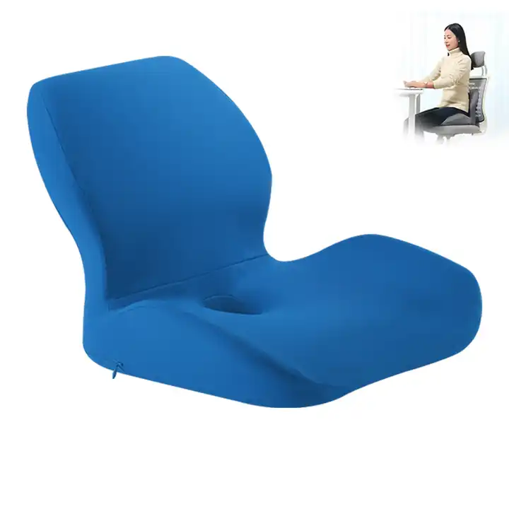Memory Foam Cushion Office Chair Support Back Orthopedic Massage Pillow Car  Seat Lumbar Buttock Massage Cushion Set Butt Pillow