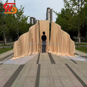 Support de toile de fond arqué ondulé élégant et luxueux pour événements de mariage, directement du fabricant SMS - Product Image 3