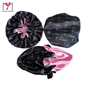 Bonnet de nuit africain surdimensionné en satin, élastique, à dégradé laser, rond et doux, pour protéger les cheveux - Product Image 2