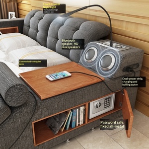 <span class=keywords><strong>Lit</strong></span> <span class=keywords><strong>de</strong></span> massage USB en <span class=keywords><strong>bois</strong></span>, ensemble <span class=keywords><strong>de</strong></span> mobilier <span class=keywords><strong>de</strong></span> chambre à coucher intelligent, moderne et luxueux, taille King, nouvelle technologie fonctionnelle, <span class=keywords><strong>lit</strong></span> intelligent Queen - Product Image 2