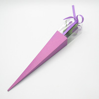 Boîte cadeau en PVC colorée de haute qualité pour petites entreprises, emballage personnalisé pour fleurs, boîte cadeau pour une seule fleur