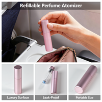 Atomiseur de parfum en aluminium rechargeable à visser, différentes couleurs, format voyage portable, 8 ml, 10 ml, flacons de parfum vides à visser