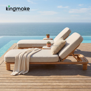 Yüksek Kaliteli Havuz Kenarı Şezlong Ahşap Veranda Bahçe Mobilyası Güneşlenme Yatağı Dış Mekan Plaj Şezlongu - Product Image 1