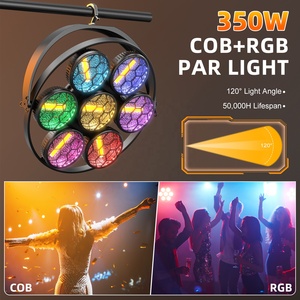 Luci da Palcoscenico Retrò a LED COB da 350W, Forma Rotonda, Luci Par 7x50W, Effetto Strobo DMX per Matrimoni, Concerti, Teatro e Spettacoli - Product Image 4