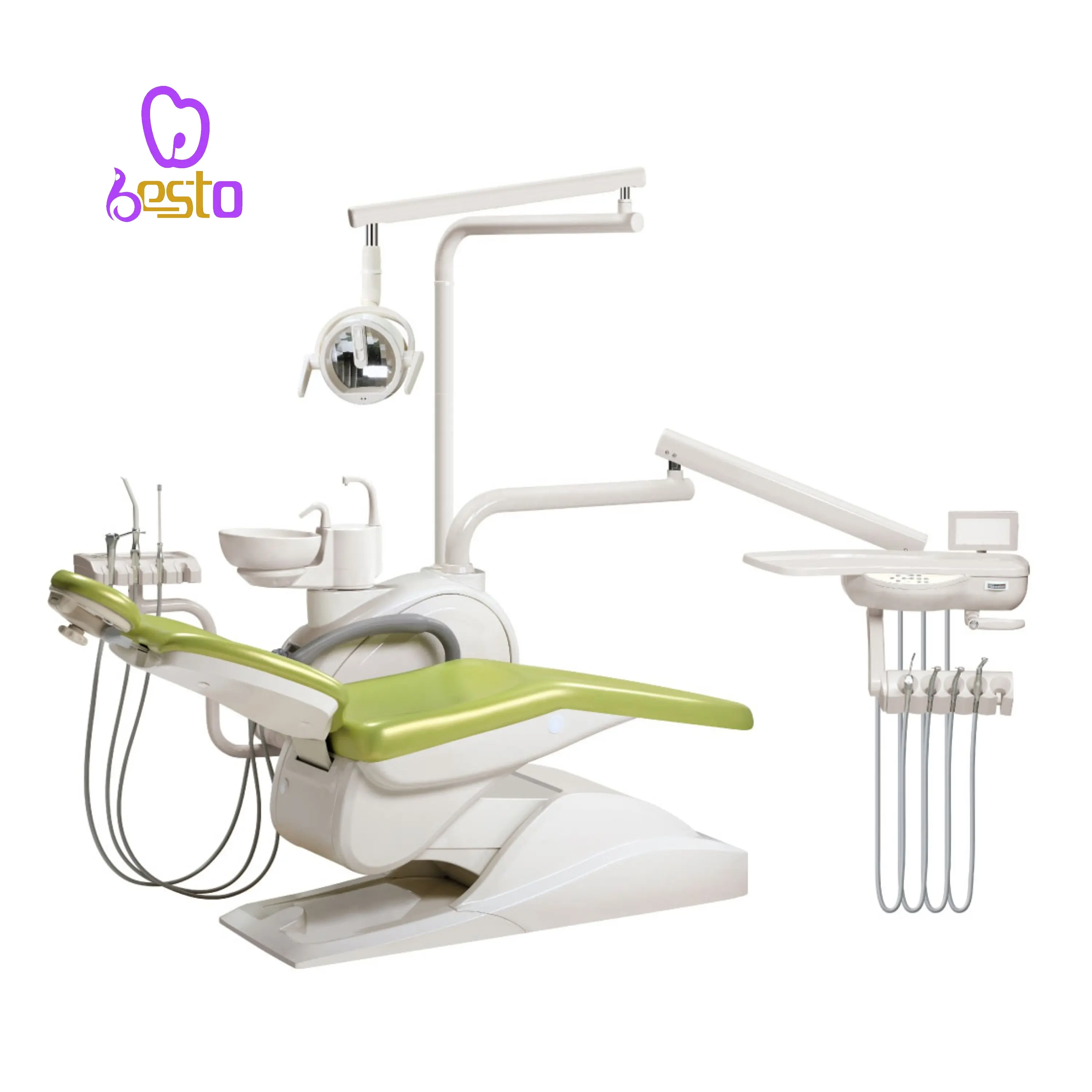 デンタルチェアモバイル快適歯科医チェアLEDランプ一体型歯科ユニット歯科手術機器