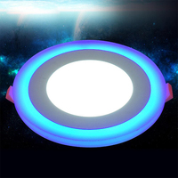 Panneau de lumière LED Double couleur 6W 9W 16W 24w 3 modèles de lampe LED panneau de lumière LED plafonnier Spot encastré AC110V 220V + pilote