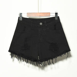 Shorts en <span class=keywords><strong>jean</strong></span> <span class=keywords><strong>taille</strong></span> haute pour femmes grandes tailles, décontractés, respirants, coupe ample, jambes larges, pour l'été, pour étudiantes et sœurs jusqu'à 100 kg - Product Image 4