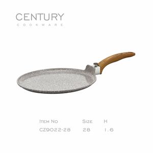 Olla de Sopa de Aluminio Antiadherente de Lujo CENTURY de <span class=keywords><strong>28</strong></span> <span class=keywords><strong>cm</strong></span> con Asas Metálicas y Tapa de Vidrio para Cocina de Inducción - Product Image 2