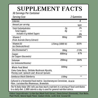 Groothandelsprijs Appel smaak supplement zink gummies verbeteren de focus gummy met zwarte vlierbes 60 gummies