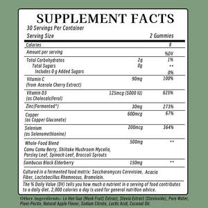 Prix de gros Supplément de saveur de pomme Gummies de zinc Améliorer la concentration et la mémoire Gummy avec du sureau noir 60 Gummies - Product Image 2