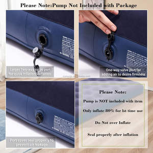 <span class=keywords><strong>Matelas</strong></span> pneumatique de camping individuel en PVC, lit gonflable, lit gonflable pliable pour adultes, confort de voyage <span class=keywords><strong>sans</strong></span> pompe - Product Image 3