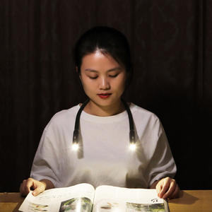 Lampe de lecture pour le cou flexible-Lampe de livre rechargeable par USB, lumière LED mains libres pour la lecture, lampe de nouveauté portable avec réglage - Product Image 3