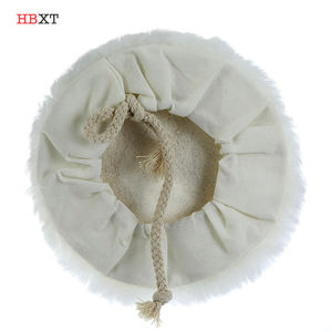 7 ''180mm véritable peau d'agneau laine polissage capot polissage roue voiture polissage chamois laine lavage de voiture - Product Image 3