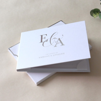 Vente en gros de papier de style élégant couverture rigide de 2mm d'épaisseur invitation en acrylique transparent feuille d'or invitations de luxe couverture rigide