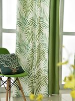 Rideau en lin de salon imprimé floral, en stock, tout, nouveau design, voile de salon